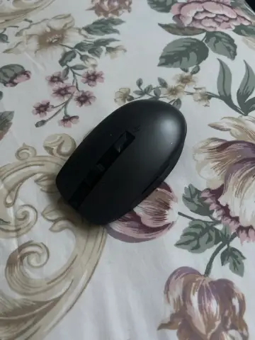 Black computer mouse with scroll wheel